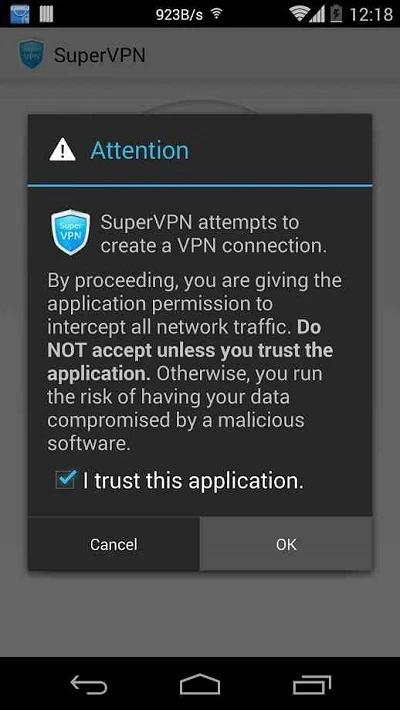 SuperVPN – capture d'écran 3